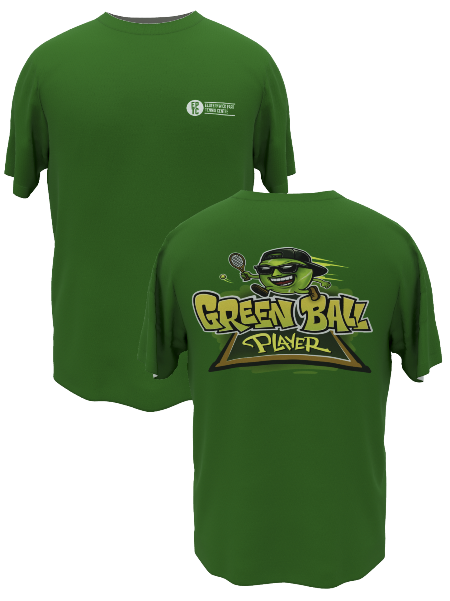 EPTC Junior Polyester Sports T-Shirt (Red, Orange, Green Ball players)