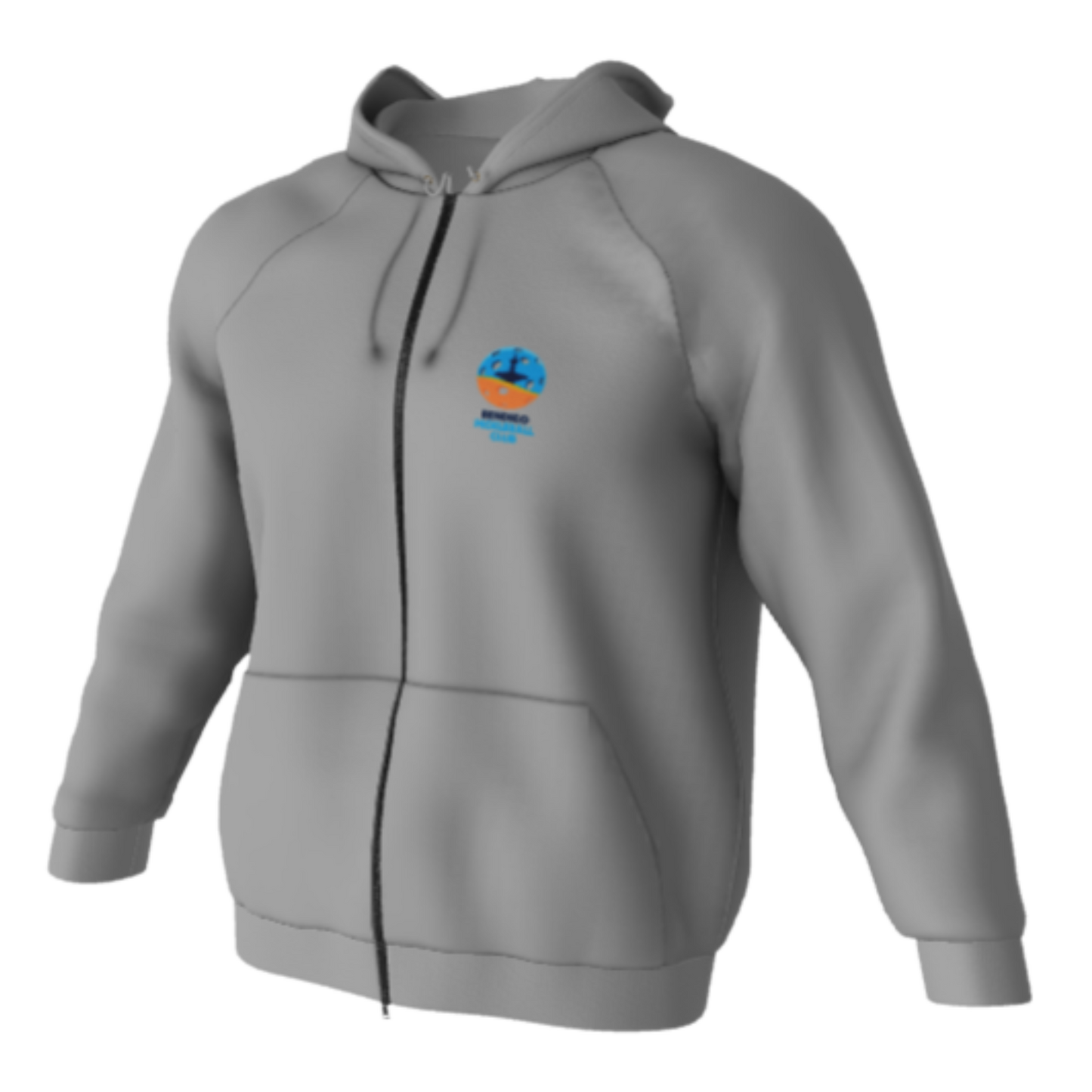 grey zip up hoodie