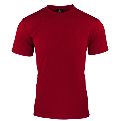 red nisex poly sports t-shirt