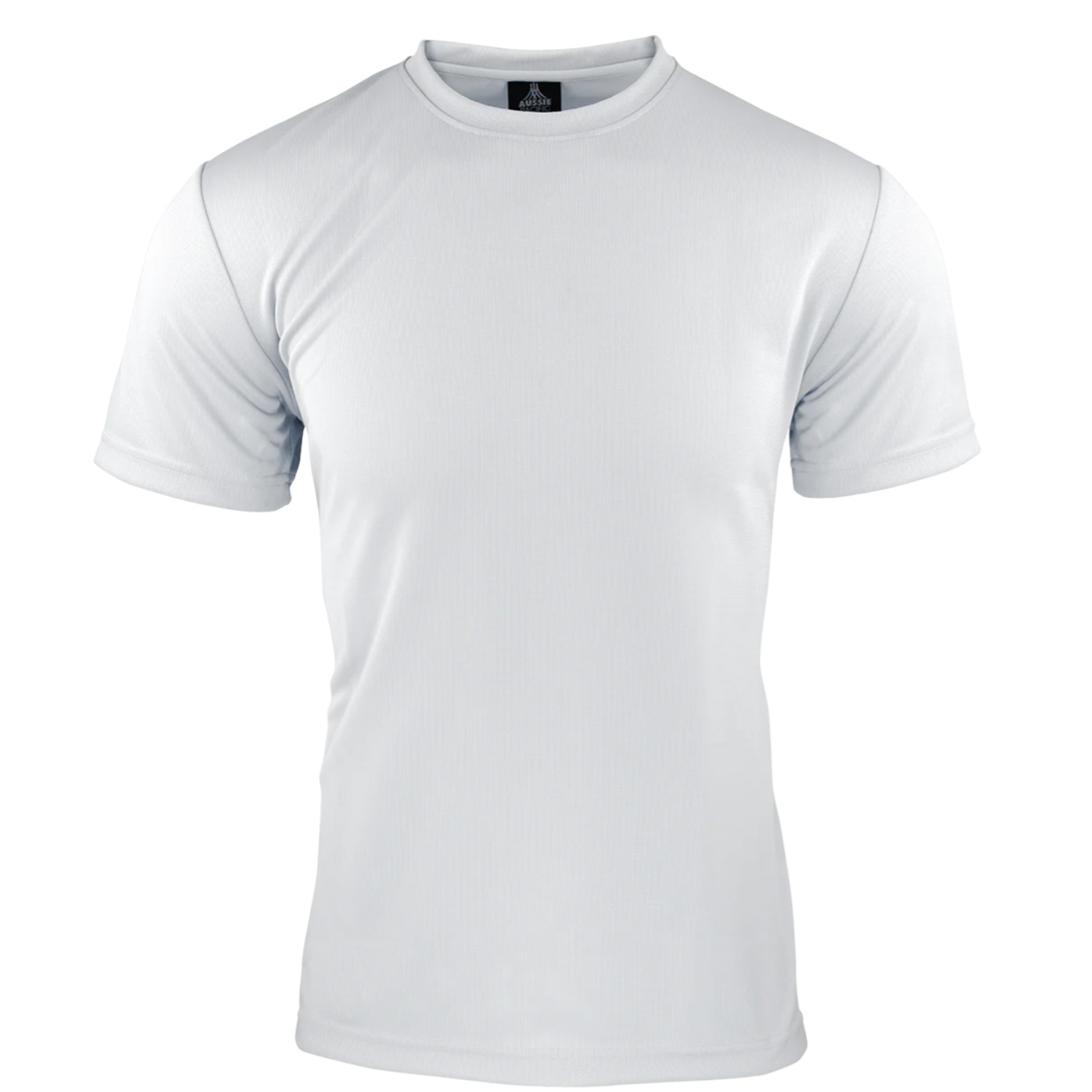 white nisex poly sports t-shirt