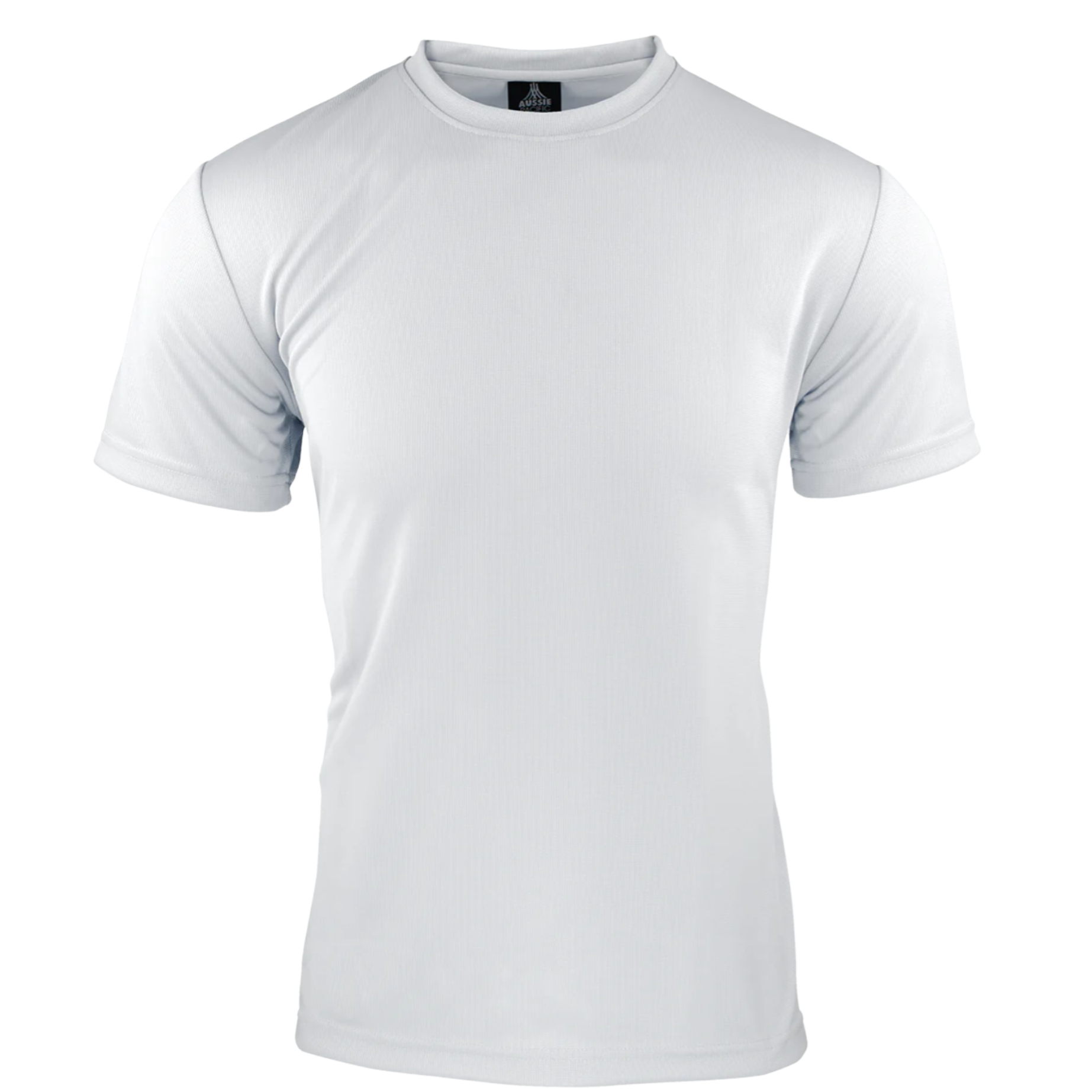 white nisex poly sports t-shirt