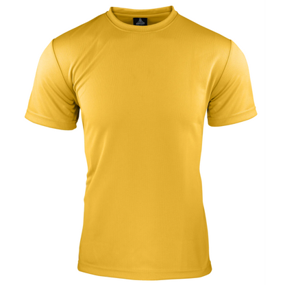 yellow nisex poly sports t-shirt